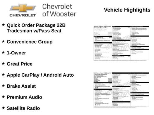 Bright White Clearcoat 2025 RAM ProMaster 2500 Tradesman