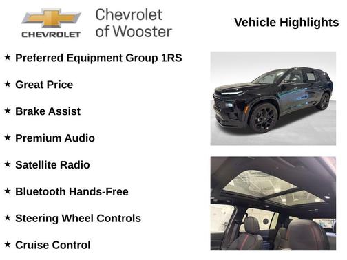 Mosaic Black Metallic 2026 Chevrolet Traverse RS