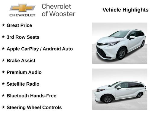 White 2022 Toyota Sienna LE