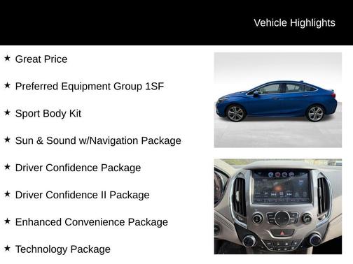 Kinetic Blue Metallic 2017 Chevrolet Cruze Premier