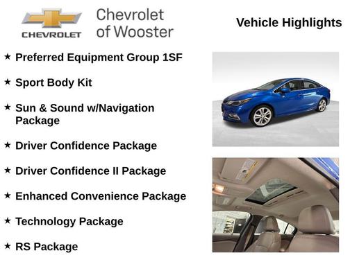 Kinetic Blue Metallic 2017 Chevrolet Cruze Premier