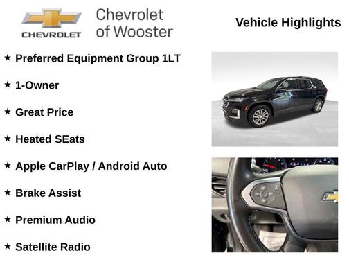 Mosaic Black Metallic 2022 Chevrolet Traverse LT Cloth