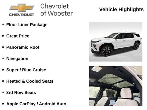 Polar White Tricoat 2026 Chevrolet Traverse High Country