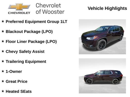 Black Cherry Metallic 2021 Chevrolet Traverse LT Cloth