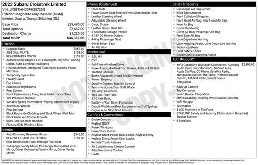 2023 Subaru Crosstrek Limited