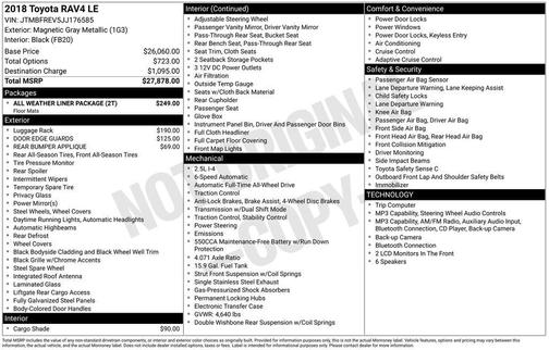 Magnetic Gray Metallic 2018 Toyota RAV4 LE