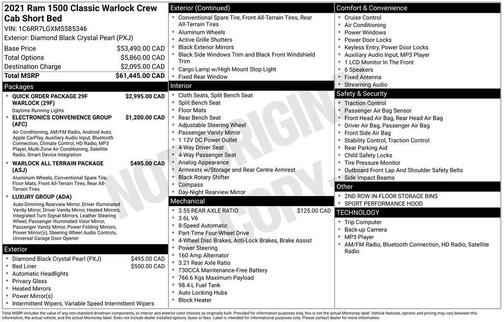 2021 RAM 1500 Classic SLT