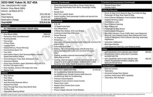 Onyx Black 2023 GMC Yukon XL SLT