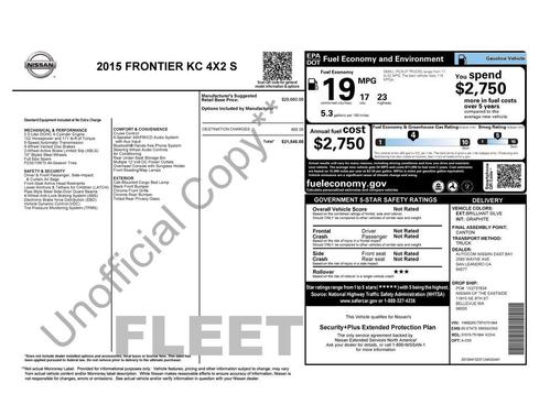 Brilliant Silver 2015 Nissan Frontier S