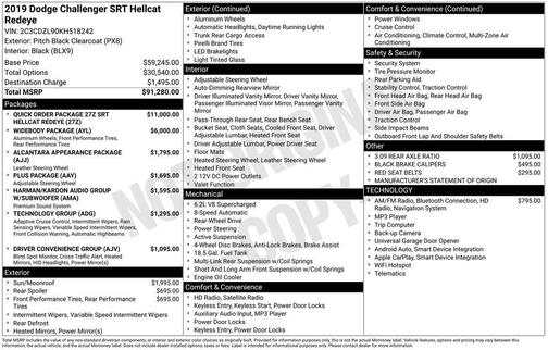 2019 Dodge Challenger SRT Hellcat