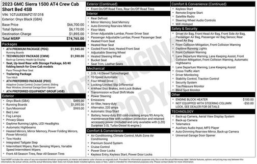 2023 GMC Sierra 1500 AT4
