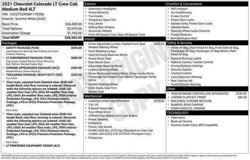 Summit White 2021 Chevrolet Colorado LT