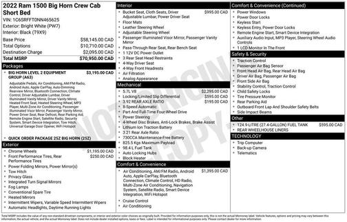 2022 RAM 1500 Big Horn/Lone Star