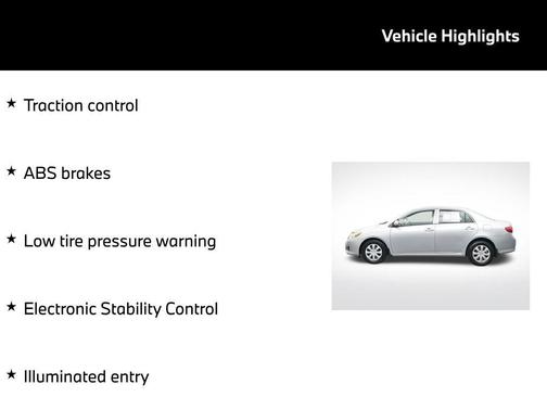 Super White 2010 Toyota Corolla LE