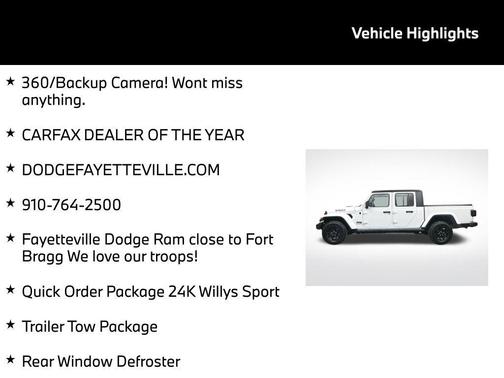 Bright White Clearcoat 2021 Jeep Gladiator Sport