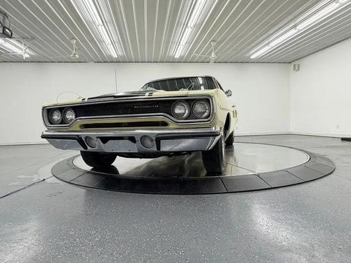 Tan 1970 Plymouth Roadrunner Coupe