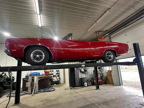 Red 1969 Plymouth Roadrunner
