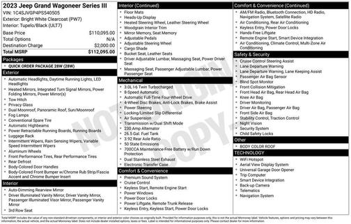 2023 Jeep Grand Wagoneer Series III