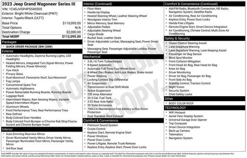 2023 Jeep Grand Wagoneer Series III