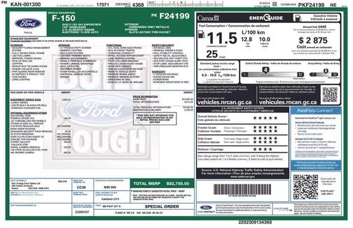 Carbonized Gray Metallic 2023 Ford F-150 Lariat