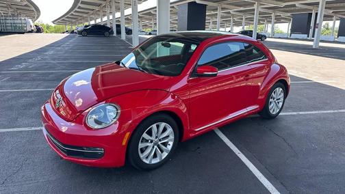 Red 2015 Volkswagen Beetle TDI 2dr Coupe 6A w/Sunroof, Sound and Navigation