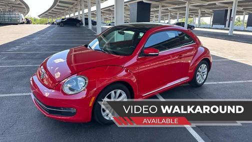 Red 2015 Volkswagen Beetle TDI 2dr Coupe 6A w/Sunroof, Sound and Navigation