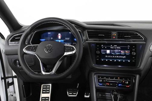 Opal White Pearl Effect 2023 Volkswagen Tiguan 2.0T SE R-Line Black