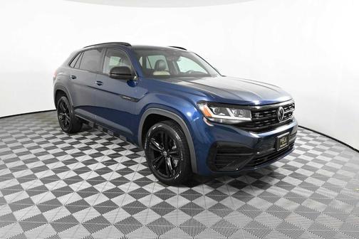 Tourmaline Blue Metallic 2023 Volkswagen Atlas Cross Sport 2.0T SEL R-Line Black