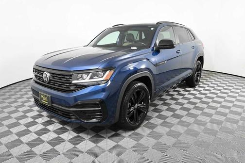 Tourmaline Blue Metallic 2023 Volkswagen Atlas Cross Sport 2.0T SEL R-Line Black