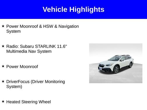 Crystal White Pearl 2022 Subaru Outback Limited