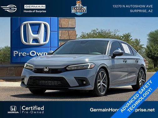 Sonic Gray Pearl 2022 Honda Civic Touring