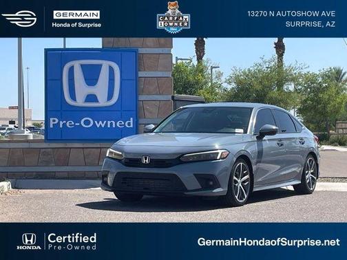 Sonic Gray Pearl 2022 Honda Civic Touring