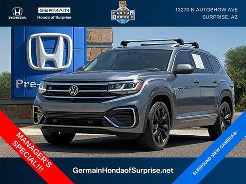 Platinum Gray Metallic 2023 Volkswagen Atlas 3.6L SEL Premium R-Line