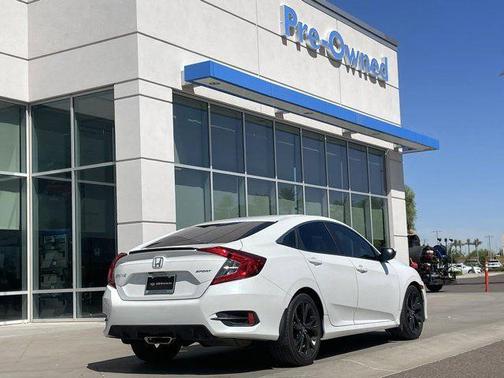 Platinum White Pearl 2019 Honda Civic Sport
