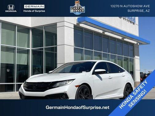 Platinum White Pearl 2019 Honda Civic Sport