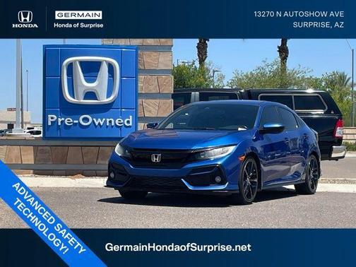 Aegean Blue Metallic 2020 Honda Civic Sport