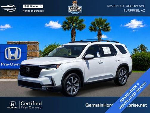 Platinum White Pearl 2025 Honda Pilot Touring