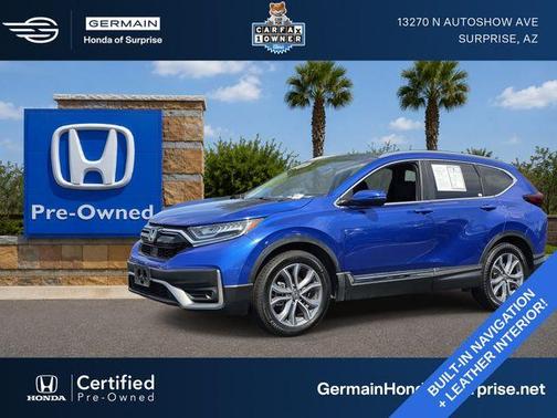 Aegean Blue Metallic 2022 Honda CR-V Touring