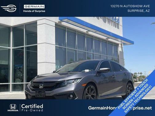 Modern Steel Metallic 2019 Honda Civic Sport