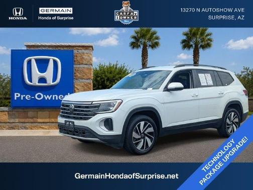 Pure White 2024 Volkswagen Atlas 2.0T SE
