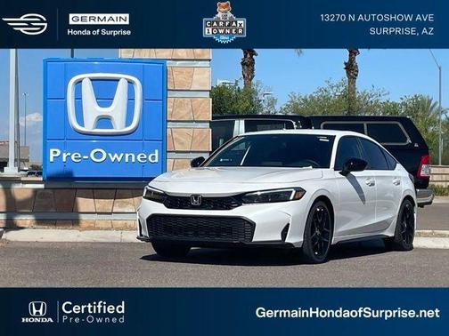 Platinum White Pearl 2026 Honda Civic Sport