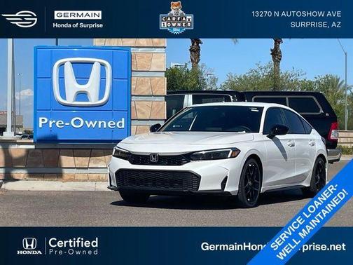 Platinum White Pearl 2026 Honda Civic Sport