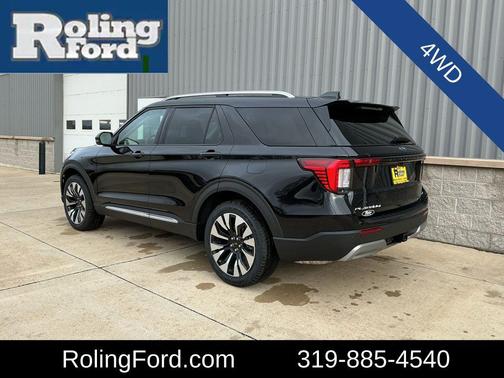 Agate Black Metallic 2026 Ford Explorer Platinum