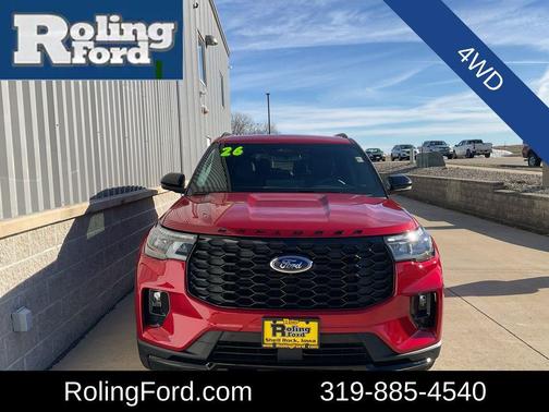 Rapid Red Metallic Tinted Clearcoat 2026 Ford Explorer ST-Line
