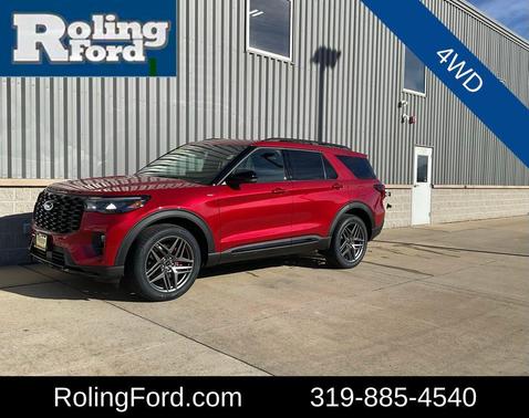 Rapid Red Metallic Tinted Clearcoat 2026 Ford Explorer ST-Line