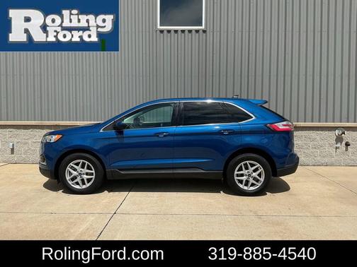 Atlas Blue Metallic 2021 Ford Edge SEL
