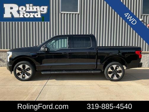 Agate Black Metallic 2025 Ford F-150 Lightning Platinum