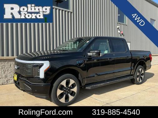 Agate Black Metallic 2025 Ford F-150 Lightning Platinum