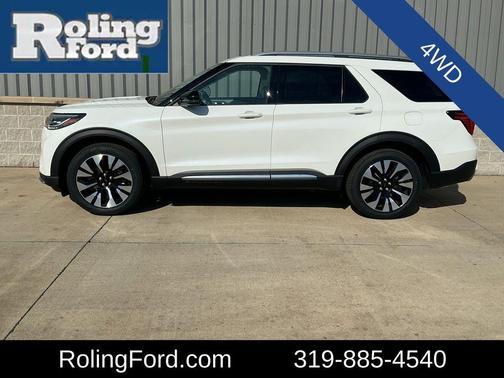 Star White Metallic Tri-Coat 2026 Ford Explorer Platinum