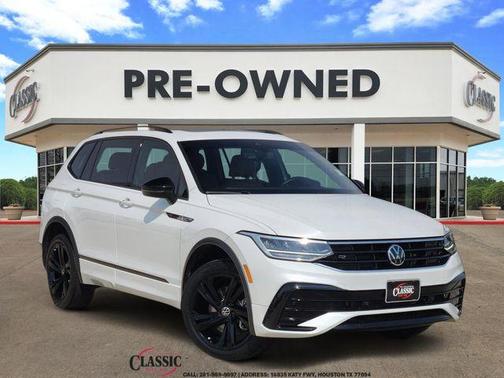 Opal White Pearl Effect 2024 Volkswagen Tiguan 2.0T SE R-Line Black